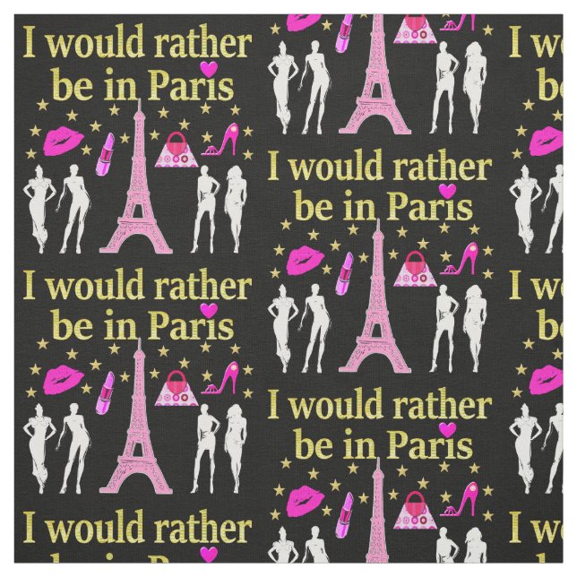 JE SERAIS PLUTÔT DANS LE TISSU DE PARIS (Échantillon)
