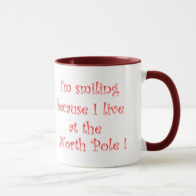 Je souris parce que - mug (Droite)