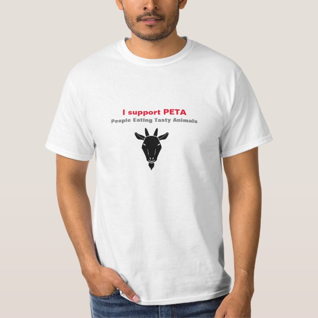 Je soutiens la copie de T-shirt de PETA (Devant)