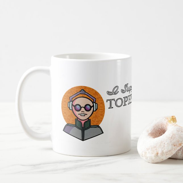 Je soutiens la tasse de la Topeka Art Guild (Avec donut)