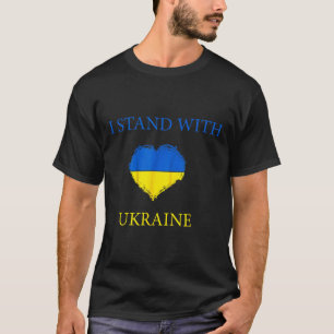 Je soutiens le T-shirt Ukraine Drapeau ukrainien S