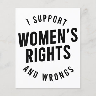 Je soutiens les droits et les erreurs des femmes