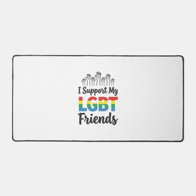 Je soutiens mes amis LGBT Vectoriel de Fierté Arc- (Recto)