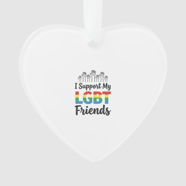Je soutiens mes amis LGBT Vectoriel de Fierté Arc- (devant)