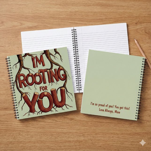 Je soutiens votre Carnet (Let someone special know that your support them with this, "I'm rooting for you" notebook! )