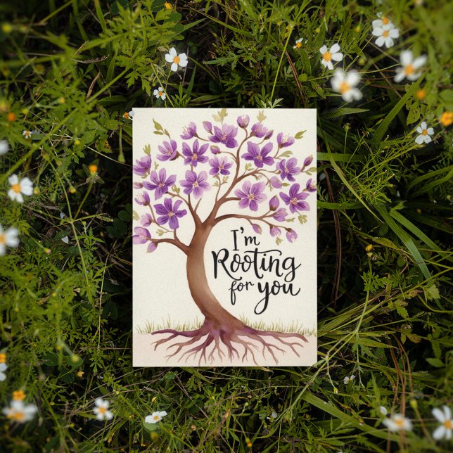 Je soutiens votre carte de voeux (Show your support with this personalized, "I'm rooting for you" greeting card! )