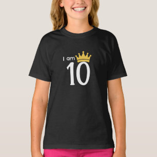 Je Suis 10 T-Shirt Anniversaire Personnalisé Âge