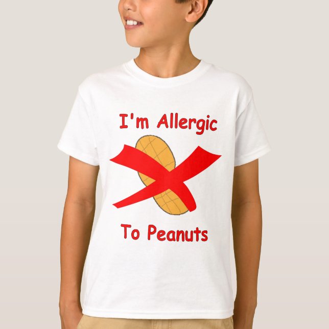 Je suis allergique au T-shirt d'arachides (Devant)