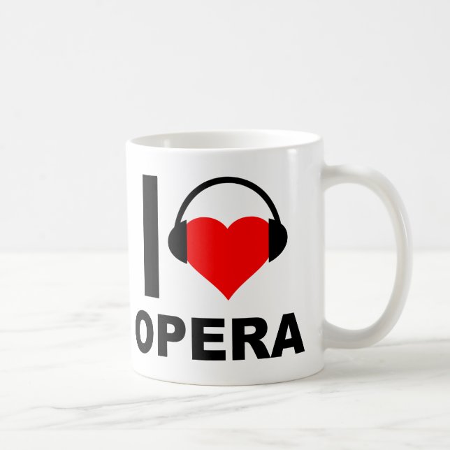 Je suis amoureux de l'opéra Mug drôle (Droite)
