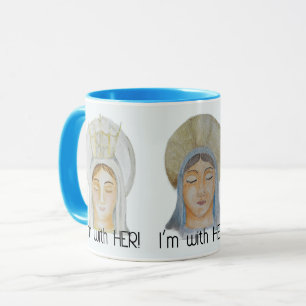 Je suis avec elle - Bienheureuse Marie Mug Bleue