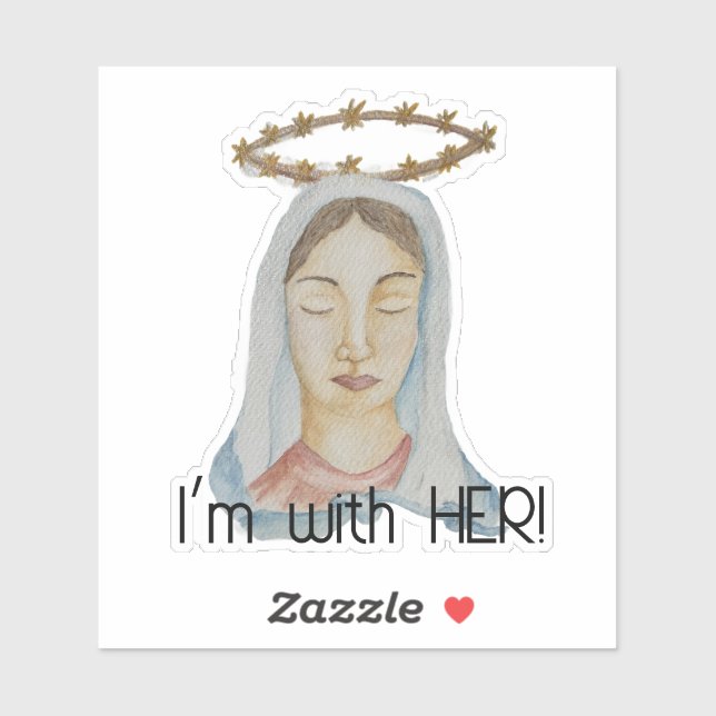 Je suis avec elle - Mary, Undoer of Knots Sticker (Feuille)
