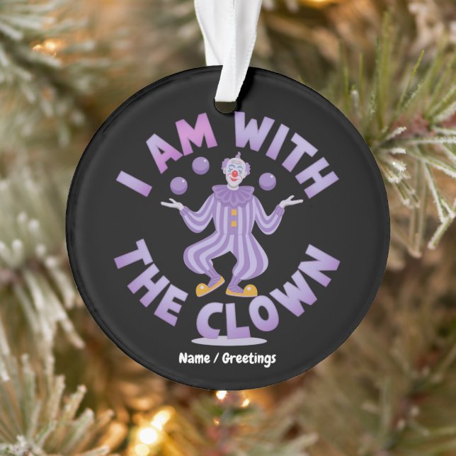Je Suis Avec Le Clown Violet Jonglant Graphique (Arbre)