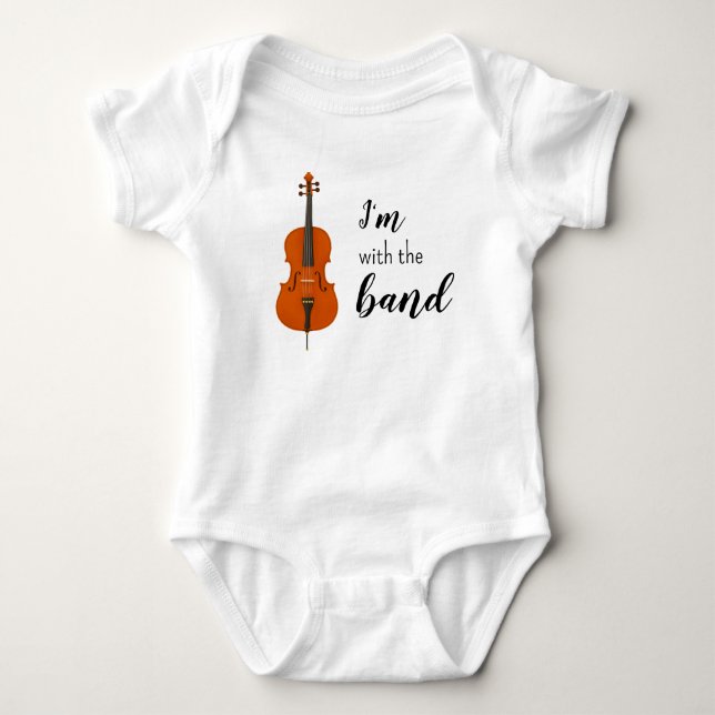 Je suis avec le groupe Body bébé violoncelle (Devant)