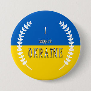Je suis avec l'Ukraine ! ! ! Badge Rond De 7,5 Cm