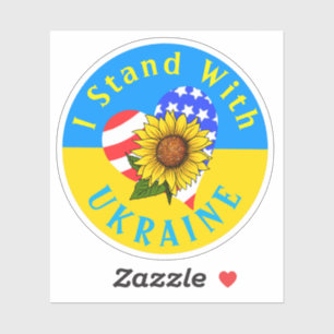 Je Suis Avec L'Ukraine ! Sticker en vinyle de tour
