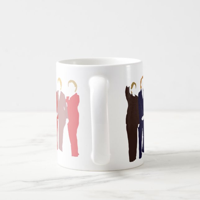 Je suis avec sa tasse d'arc-en-ciel (Poignée)