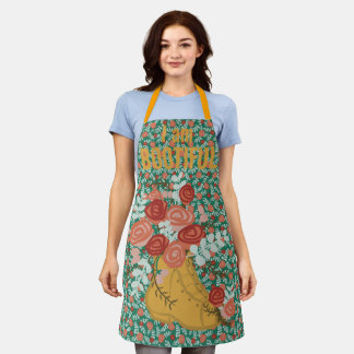 "Je suis belle" Punny sur mesure tablier floral