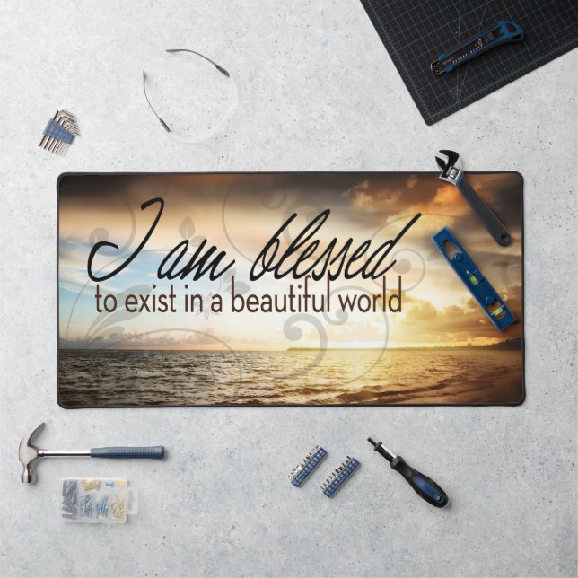 "Je suis béni d'exister" Motivation Affirmation (Poste de travail)