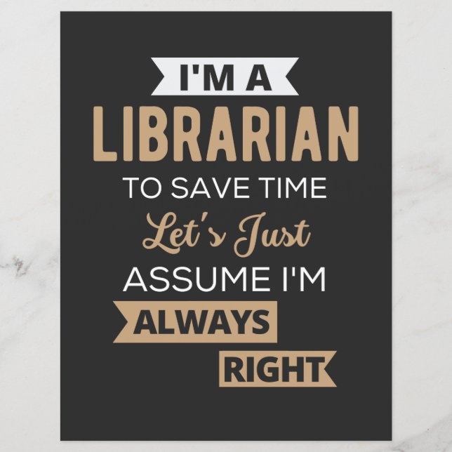 Je suis bibliothécaire (Devant)