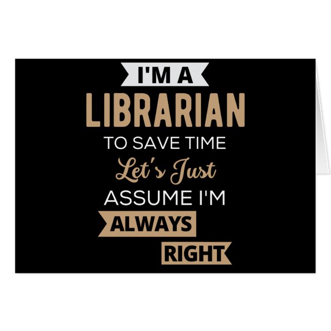 Je suis bibliothécaire (Devant horizontal)