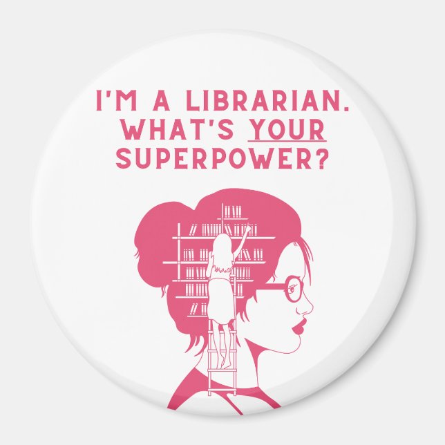 Je suis bibliothécaire - Aimant (Devant)
