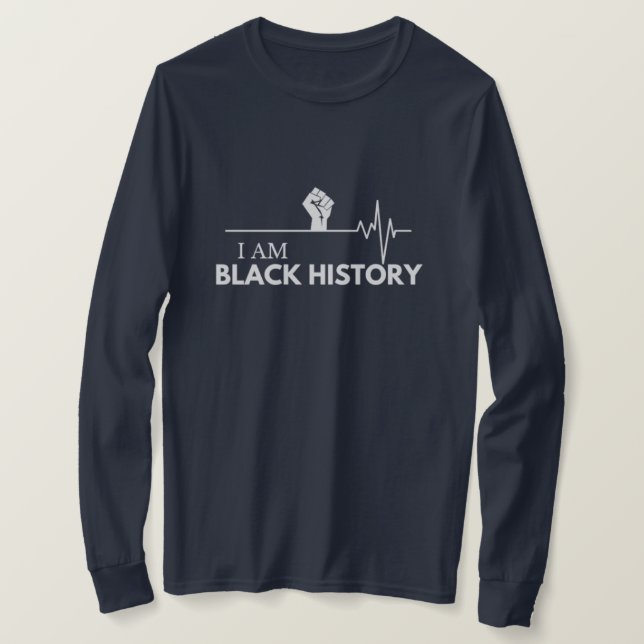 Je Suis Black History Dark T-Shirt (Design devant)