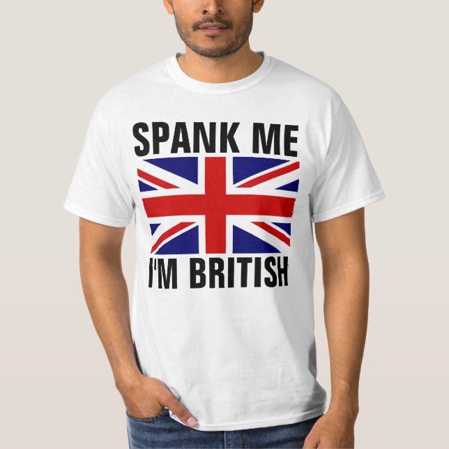 JE SUIS BRITANNIQUE Drôle T-Shirts (Devant)