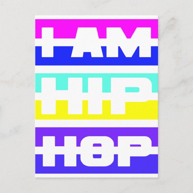 Je suis carte postale Hip hop (Devant)