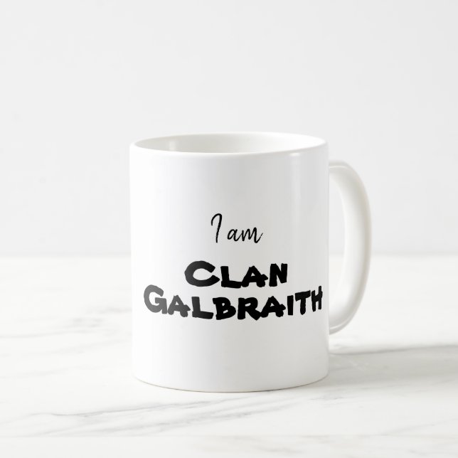 Je suis Clan Galbraith tasses (Devant droit)