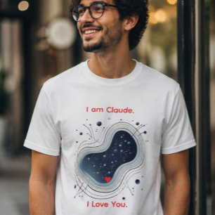 Je suis Claude. Je t'aime. T-Shirt cœur abstrait A
