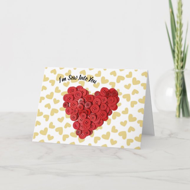 Je suis couds dans vous la carte de Valentine (Devant)