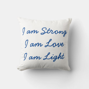 Je suis coussin léger (blanc)