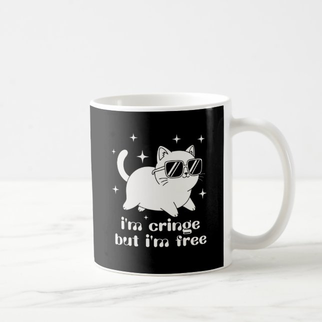 Je suis Cringe mais je suis libre Mug de chat drôl (Droite)
