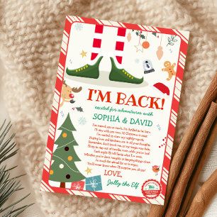 Je suis de retour Carte de lettre d'arrivée de l'e