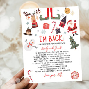 Je suis de retour Elf Arrivée Lettre Elf Retour No