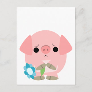 "Je suis désolé" Carte postale de mignonne Cartoon