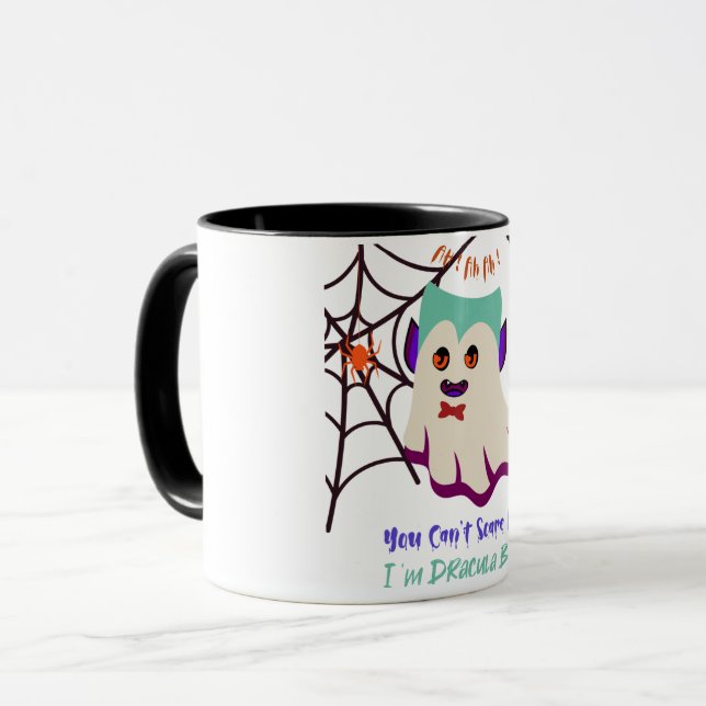 Je suis Dracula Boo Black Mug (Devant gauche)