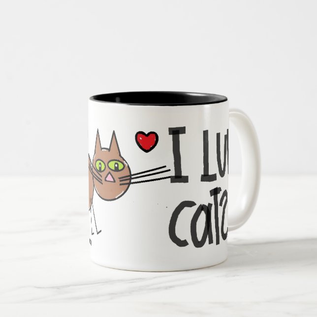 JE SUIS FAN DE CHATS MUG CHAT DESSIN ANIMÉ (Devant droit)