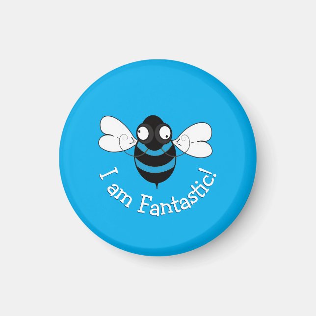 Je suis fantastique ! Aimant - Fond bleu (Devant)