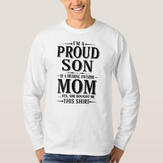 Je suis Fier Fils D'Un T-Shirt Fils Fou D'Une Mama