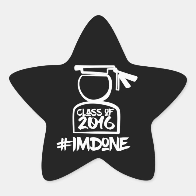 Je suis Fini Sticker Étoile 2016 Senior (Devant)