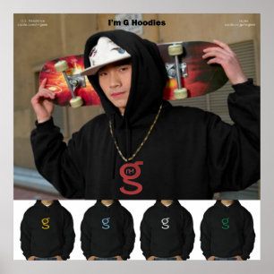 Je suis G Poster de sweats à capuche