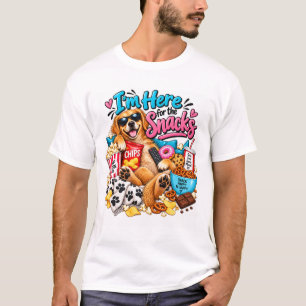Je suis ici pour le T-shirt pour chien Snacks