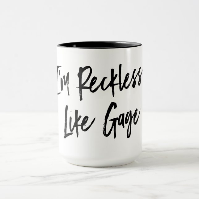 "Je suis imprudent" comme la tasse surdimensionnée (Centre)