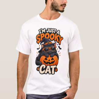 Je suis juste un T-shirt de chat effrayant Hallowe