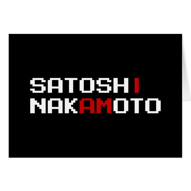 JE SUIS LA CARTE SATOSHI NAKAMOTO (Devant horizontal)