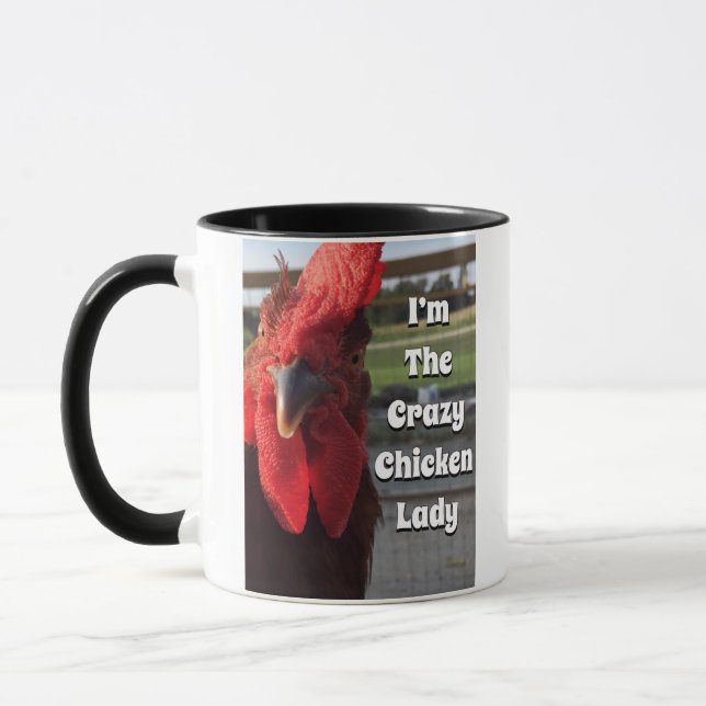 Je suis la folle chicken Lady Coffee Mug (Gauche)