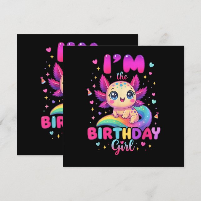 Je suis l'Axolotl de la fille d'anniversaire (Devant / Derrière)