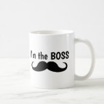 JE SUIS LE BOSS, MUSTACHE CAFÉ MUG<br><div class="desc">JE SUIS LE BOSS COFFEE MUGS</div>