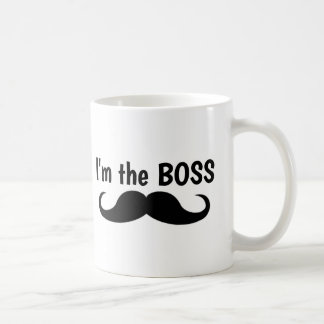 JE SUIS LE BOSS, MUSTACHE CAFÉ MUG